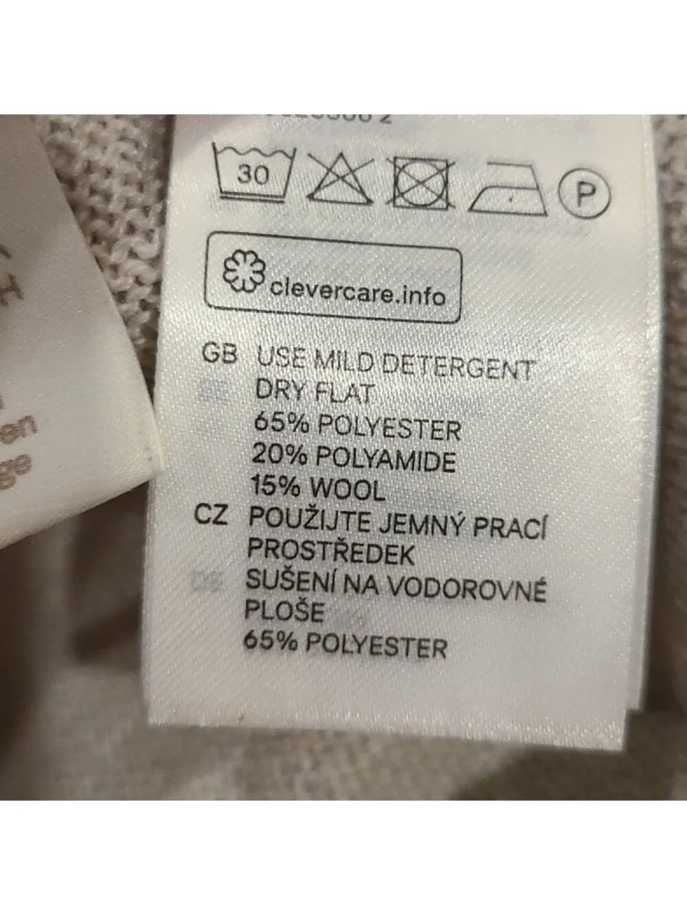 H&M Conscious Cream oversized wool blend poncho sweater